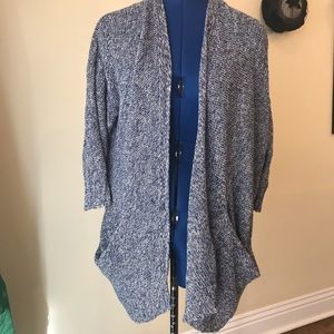 Anthropologie’s “Sparrow” Blue Heathered Cardigan